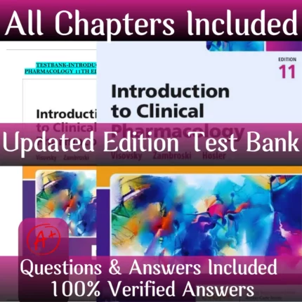 Test bank for Introduction to Clinical Pharmacology 11th Edition Constance | All Chapters Included